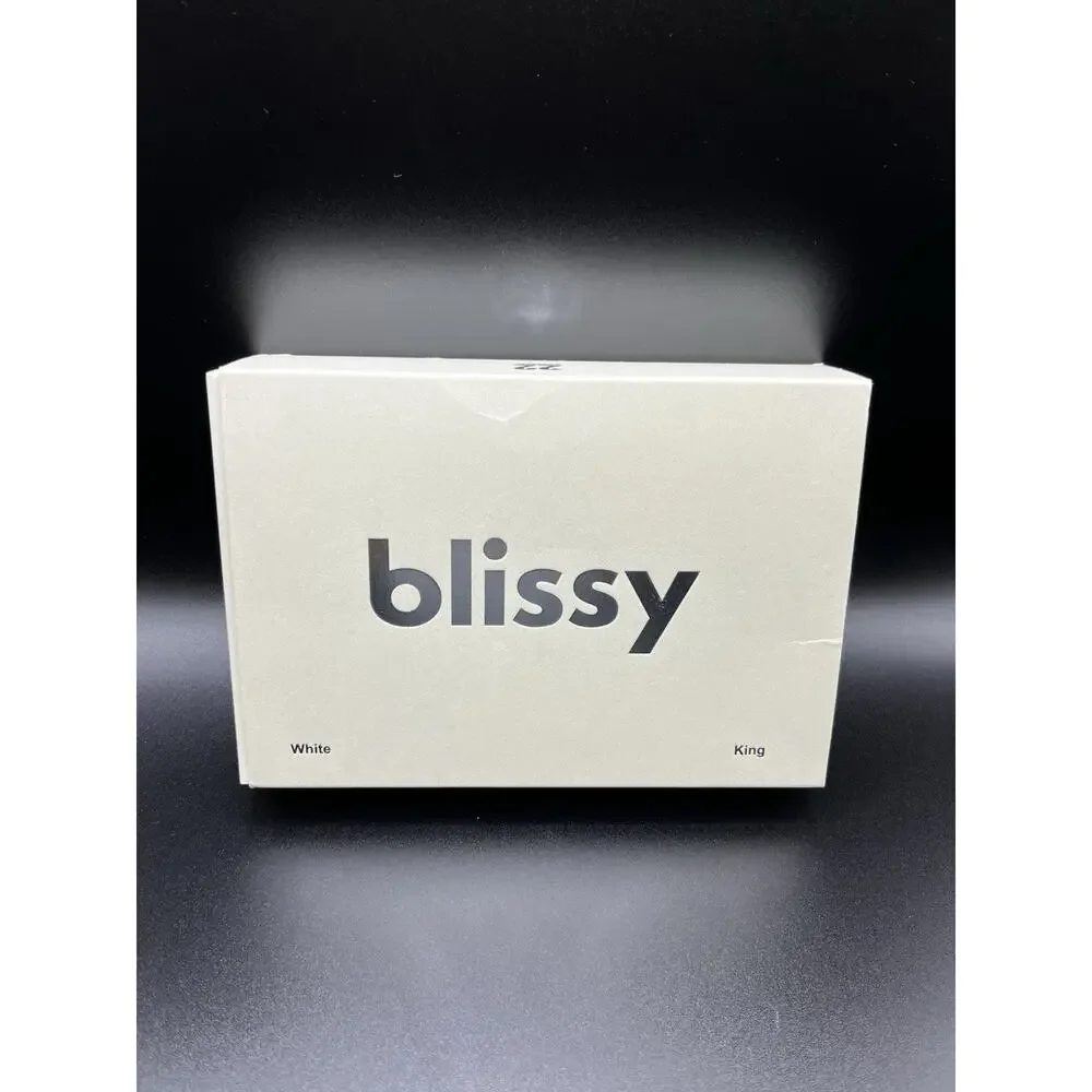 Blissy Silk Pillowcase King White 100% Mulberry Silk 22 Momme Grade 6A NEW